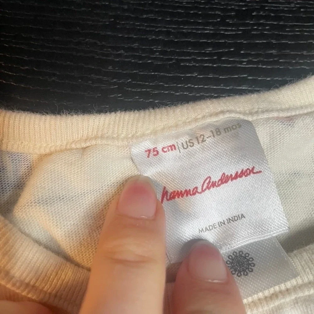 Hanna Andersson Baby‎ Romper Pajamas Christmas Lights Print 12 18 Months